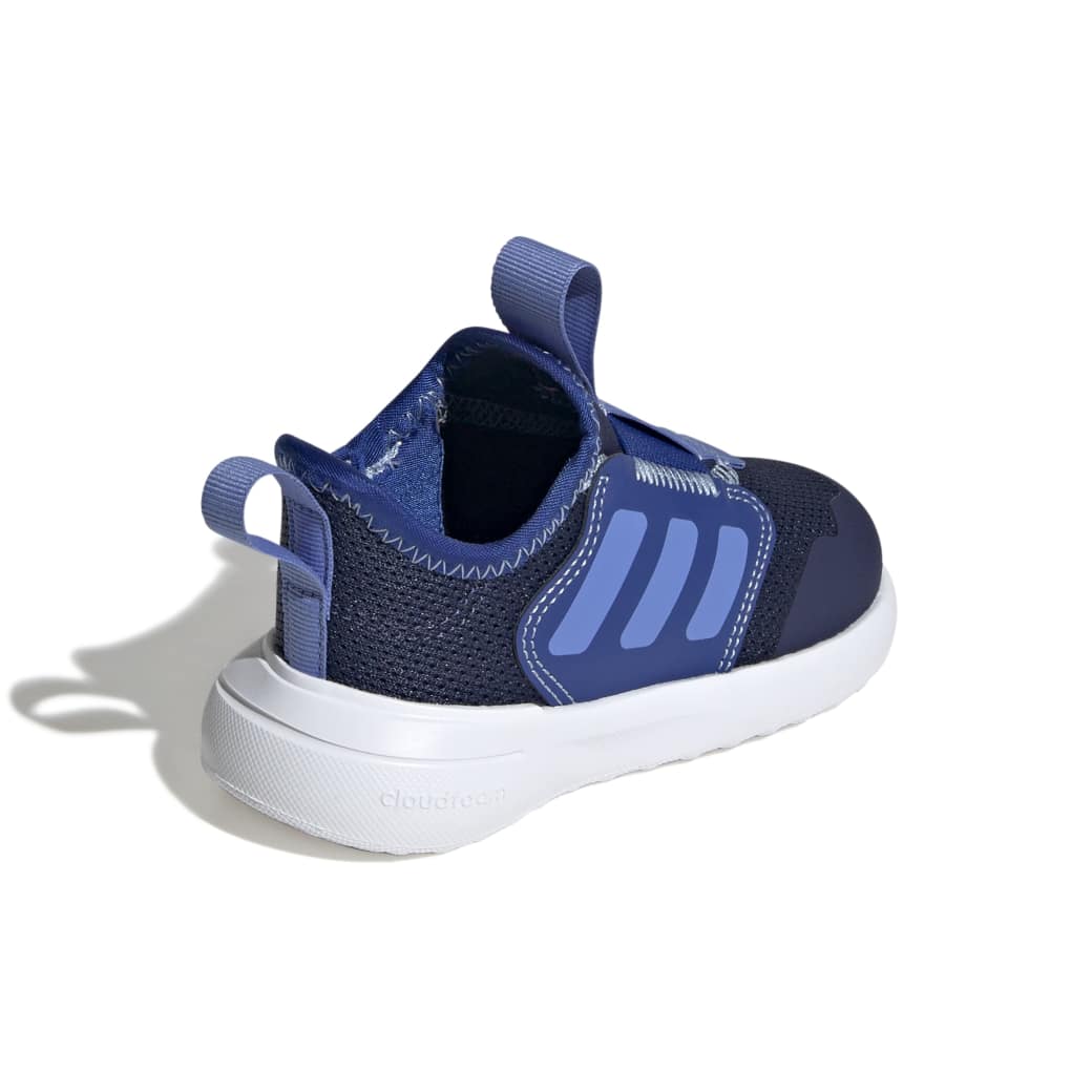 Tênis infantil Adidas Tensaur Comfort azul marinho vista traseira lateral topo